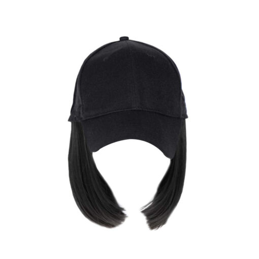 Women's Adjustment Baseball Cap with Short Hair Wig - Image 9