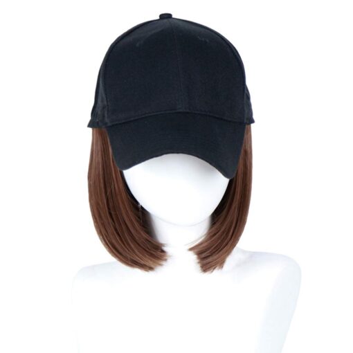 Women's Adjustment Baseball Cap with Short Hair Wig - Image 6