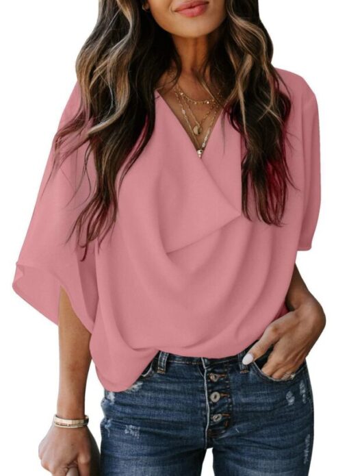 Casual Loose Chiffon Blouse - Image 9