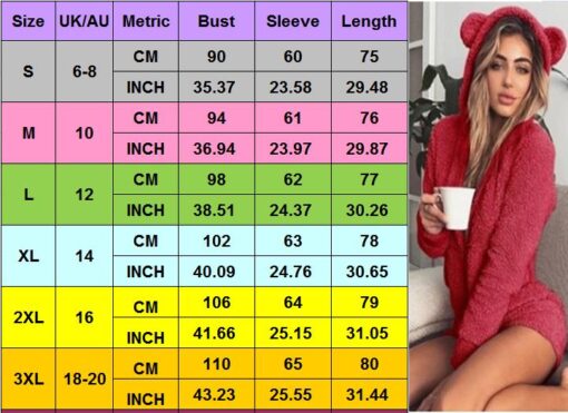 Women Fluffy Fleece Hooded Teddy Bear Shorts Romper Pajamas Sleepwear Jumpsuits - Image 12