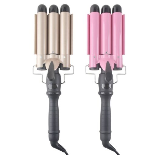 3 Barrel Hair Curling Iron Wand with LCD Temperature Display - Image 7