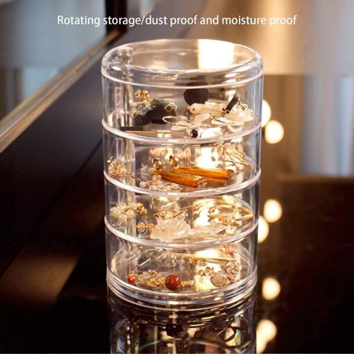 Rotating Round Shaped 4 Layers Accessories Organiser - Image 7