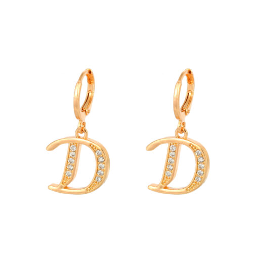 Initial Letter Dangle Earrings - Image 24