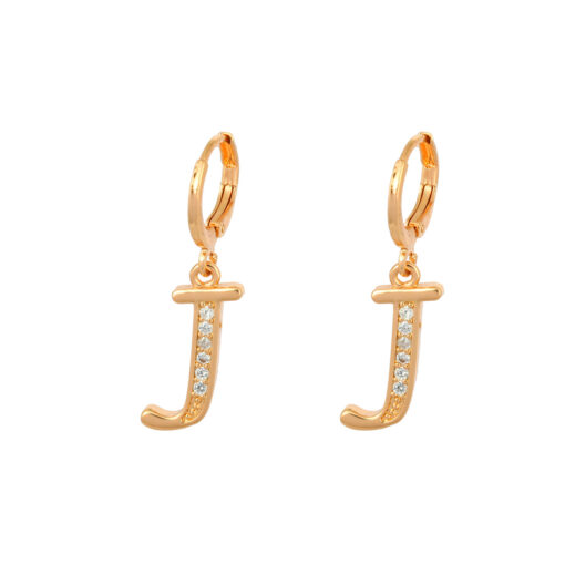 Initial Letter Dangle Earrings - Image 18