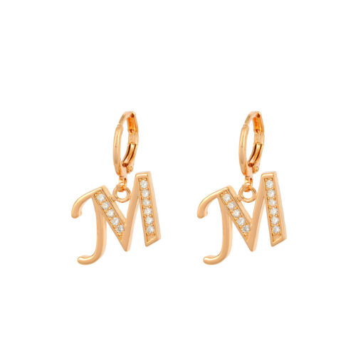 Initial Letter Dangle Earrings - Image 15