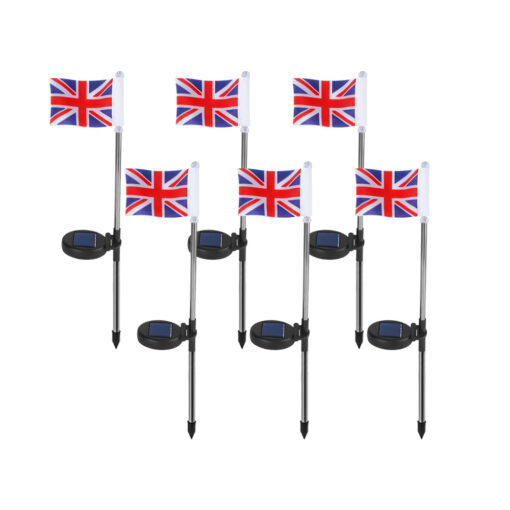 UK Flag LED Solar Garden Lawn Lamp - Image 3