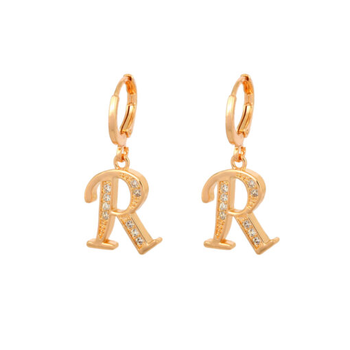 Initial Letter Dangle Earrings - Image 10