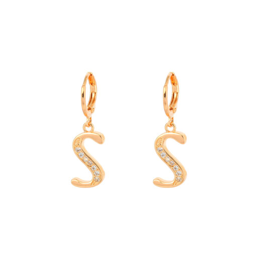 Initial Letter Dangle Earrings - Image 9