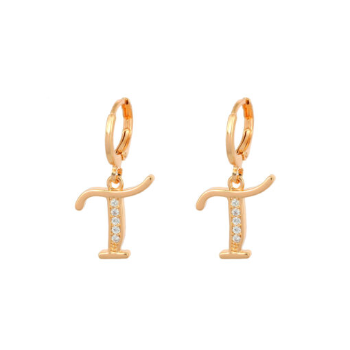 Initial Letter Dangle Earrings - Image 8