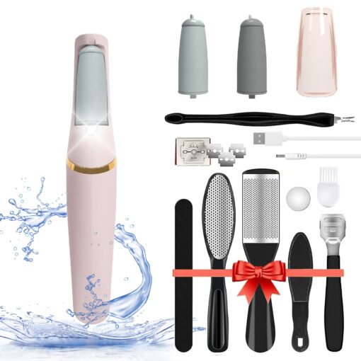 USB Rechargeable Electric Foot Callus Remover and 8 in 1 Foot Scraper Foot Care Kit