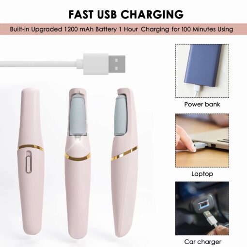 USB Rechargeable Electric Foot Callus Remover and 8 in 1 Foot Scraper Foot Care Kit - Image 6