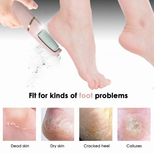 USB Rechargeable Electric Foot Callus Remover and 8 in 1 Foot Scraper Foot Care Kit - Image 7