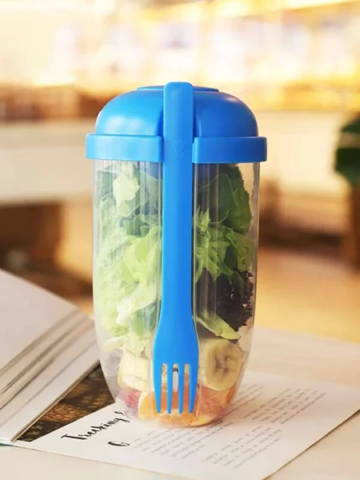 Fresh Salad Shaker Cup with Fork - Image 18