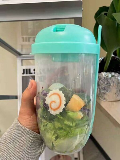 Fresh Salad Shaker Cup with Fork - Image 13