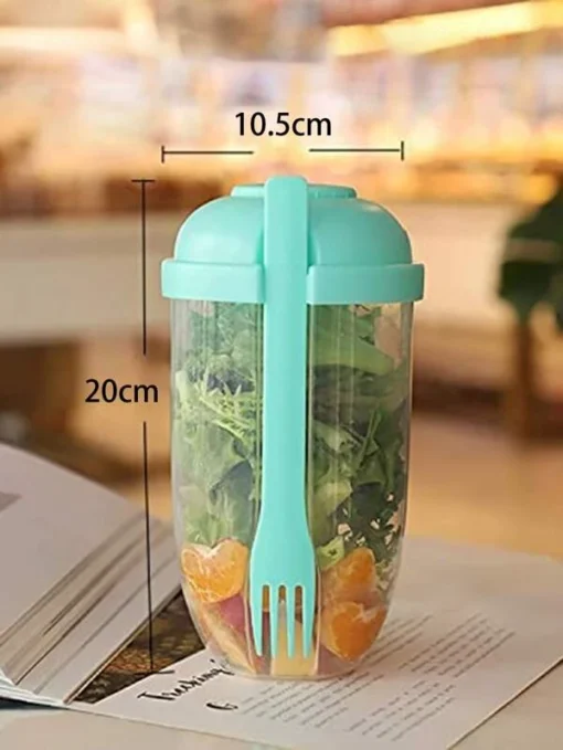 Fresh Salad Shaker Cup with Fork - Image 7