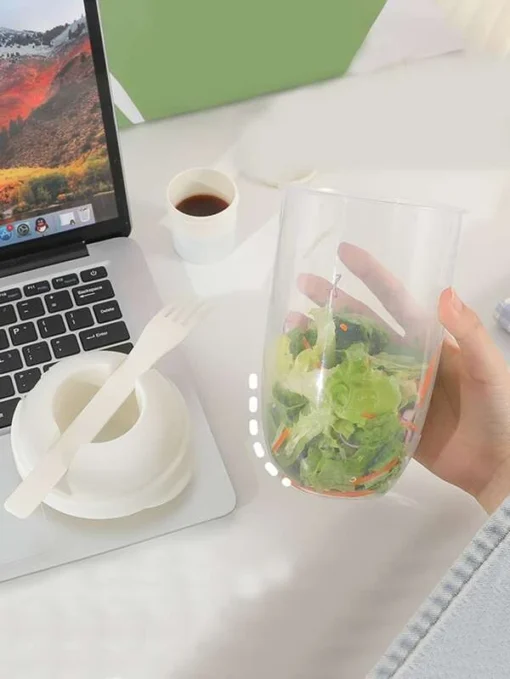 Fresh Salad Shaker Cup with Fork - Image 5