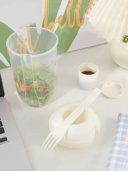 Fresh Salad Shaker Cup with Fork - Image 4