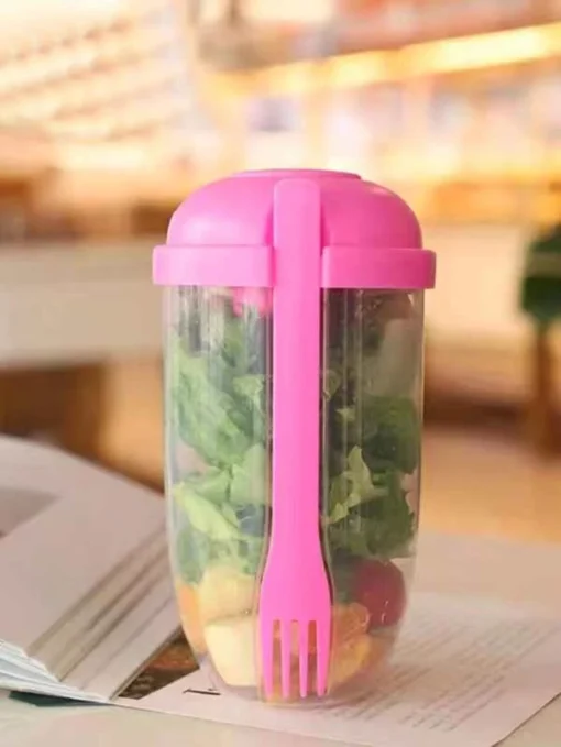 Fresh Salad Shaker Cup with Fork - Image 16