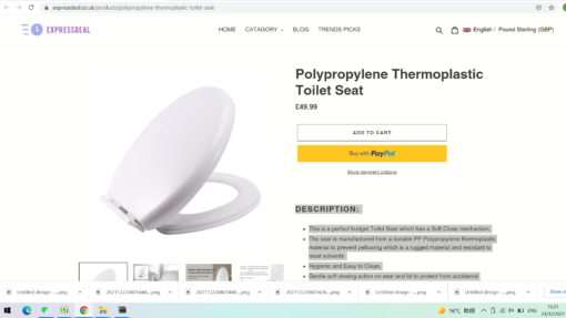 Polypropylene Thermoplastic Toilet Seat - Image 7