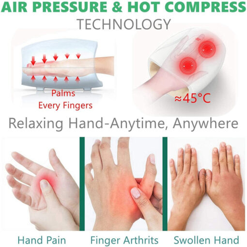 Hand Massager for Arthritis with 3 Air Compression Levels & Heating - Image 12