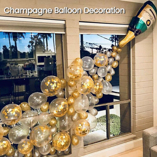 42 PCS Champagne Bottle Balloons Party Decoration - Image 5