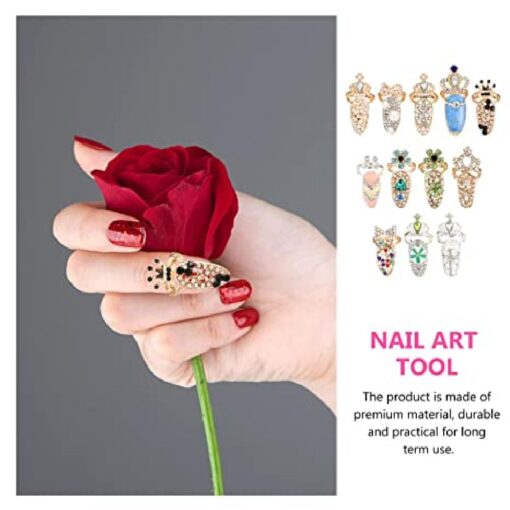 12PCS Fashion Finger Nails Rings - Image 6