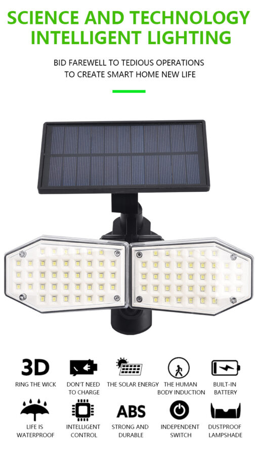 2 Head Waterproof Solar Security Lights - Image 9