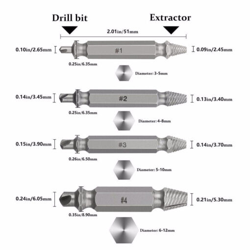 4PCS Speed Out Screw Extractor - Image 6