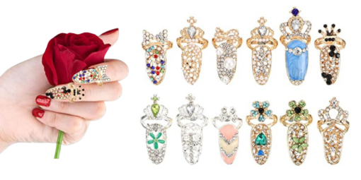 12PCS Fashion Finger Nails Rings - Image 5