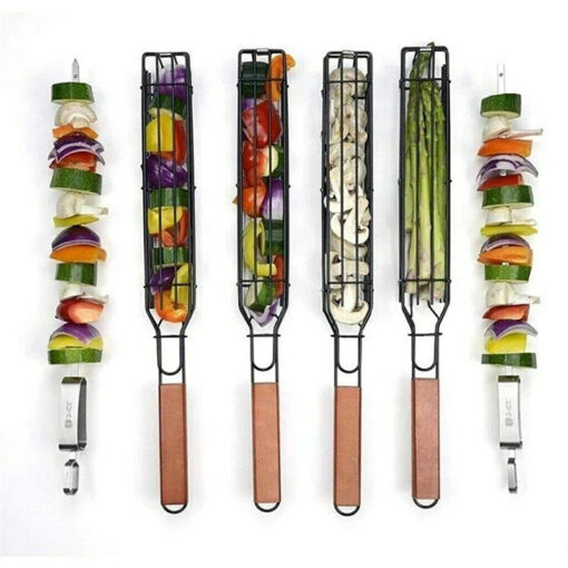 BBQ Non-Stick Grill Skewers Basket - Image 7