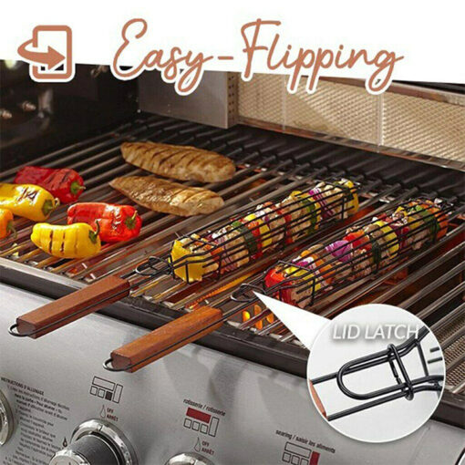 BBQ Non-Stick Grill Skewers Basket - Image 10