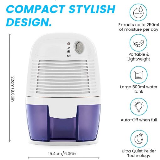 500ml Small Electric Dehumidifier - Image 5