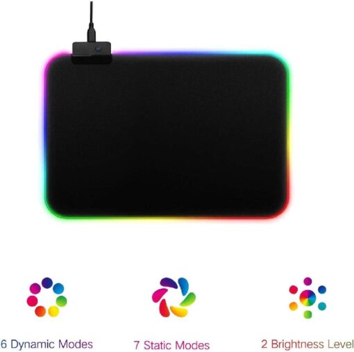 Non-Slip Rubber RGB LED Lighting Mouse Pad Mat - Image 10