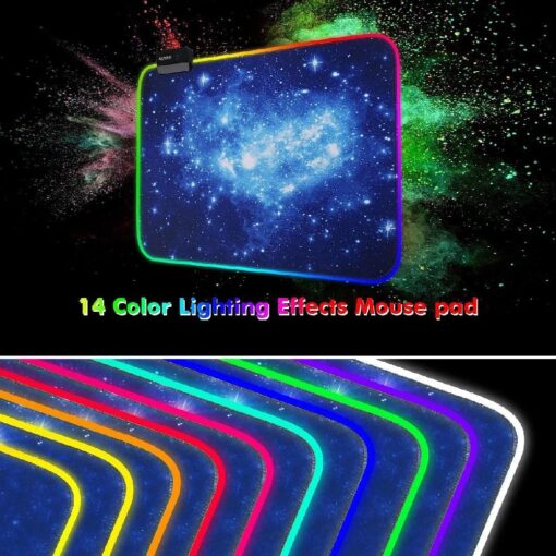 Non-Slip Rubber RGB LED Lighting Mouse Pad Mat - Image 3