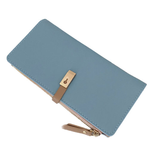 PU Leather Luxury Long Zipper Pocket Ladies Purse Card Holder - Image 7