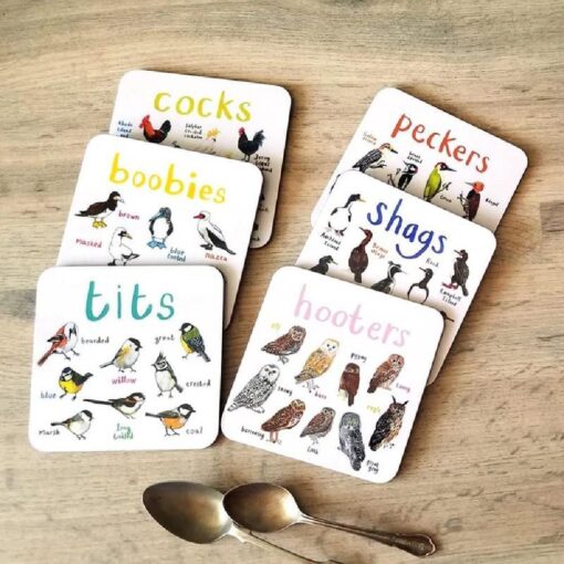 Set of 6 Bird Pun Coaster - Image 4