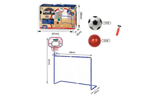 2 in 1 Children Outdoor Basketball and Football Sports Equipment - Image 3