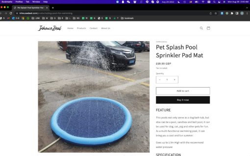 Pet Splash Pool Sprinkler Pad Mat - Image 7