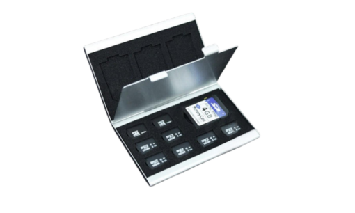 4 SD and 8 TF Card Slots Memory Card Storage Case