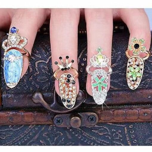 12PCS Fashion Finger Nails Rings - Image 3