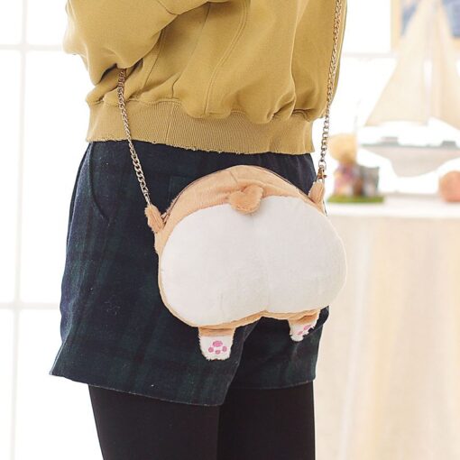 Corgi Butt Furry Sling Bag - Image 4