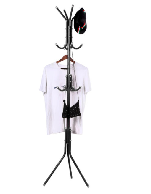 Multi-Hook Metal Coat Hat Stand - Image 7