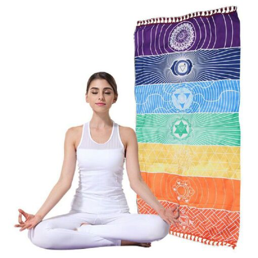 7 Chakra Meditation Yoga Rug