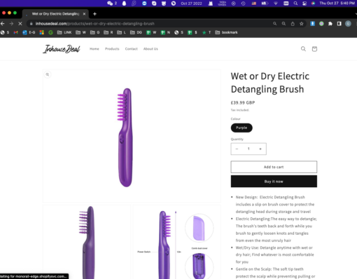 Wet or Dry Electric Detangling Brush - Image 9