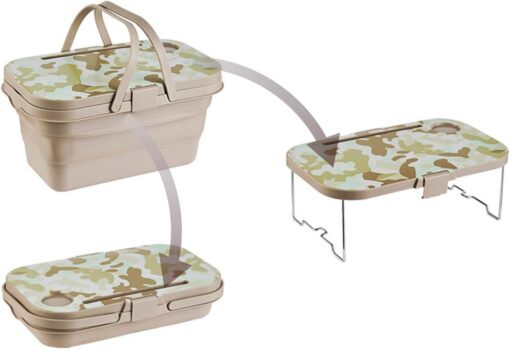 Foldable Picnic Basket with Lid - Image 8