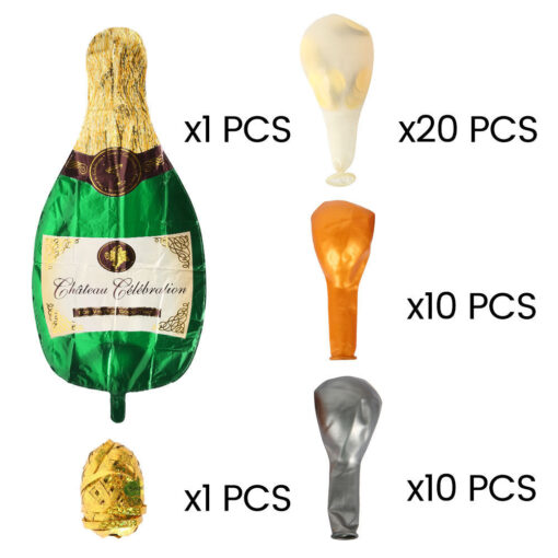 42 PCS Champagne Bottle Balloons Party Decoration - Image 7