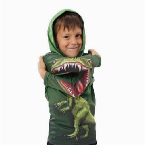 Kids Dinosaur Print Hoodie