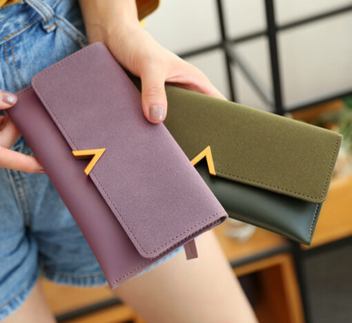 Women's Solid Colour Long Wallet