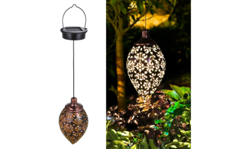 LED Solar Hanging Lantern Garden Metal Lamp - Image 7