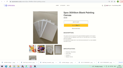 FIVE 30X40cm Blank Painting Canvas  - - Image 6